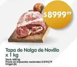 Supermercados Buenos Días Tapa de Nalga de Novillo oferta