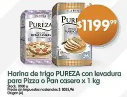 Supermercados Buenos Días Harina de trigo PUREZA con levadura para Pizza o Pan casero oferta