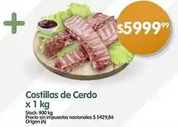 Supermercados Buenos Días Costillas de Cerdo oferta