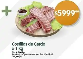 Supermercados Buenos Días Costillas de Cerdo oferta