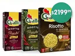 Supermercados Buenos Días Risotto GALLO Pronto! a la Española, Primavera o 4 Quesos oferta