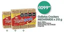 Supermercados Buenos Días Galletas Crackers MEDIATARDE oferta