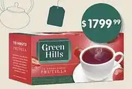 Supermercados Buenos Días Té negro GREEN HILLS sabor frutilla oferta