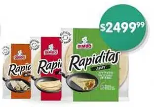 Supermercados Buenos Días Rapiditas BIMBO clásicas / light / integral oferta