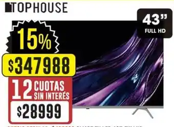 Coto Smart Tophouse TV LED 43" FULLHD TH4325FS5A Android TV oferta