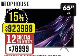 Coto Smart Tophouse TV LED 65" 4K TH6524US6G Android TV oferta