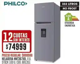 Coto Philco heladera HNT367XD oferta