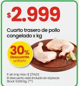 Changomas CUARTO TRASERO DE POLLO CONGELADO X KG oferta