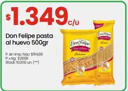 Changomas Don Felipe pasta al huevo 500gr oferta