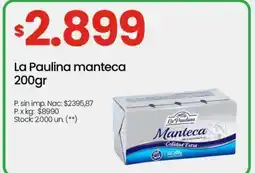 Changomas La Paulina manteca 200gr oferta