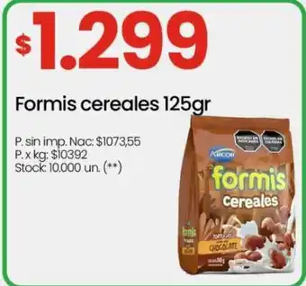 Changomas Formis cereales 125gr oferta