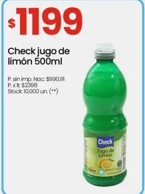 Changomas Check Jugo de Limón 500ml oferta