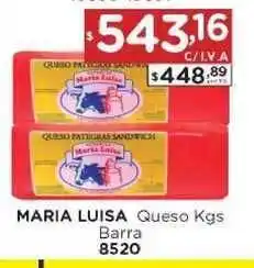 Hipermay Maria Luisa Queso Barra Kgs oferta