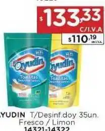 Hipermay Ayudin T/Desinf.doy Fresco / Limon 35un. oferta