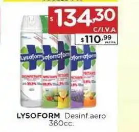 Hipermay Lysoform Desinfectante aero 360cc oferta