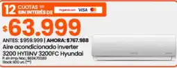 Changomas Aire acondicionado inverter 3200 HY111NV 3200FC Hyundai oferta