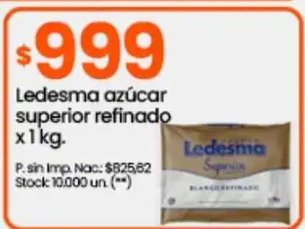 Changomas Ledesma azúcar superior refinado x 1 kg oferta