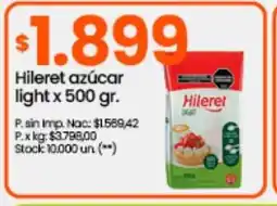 Changomas Hileret azúcar light x 500 gr oferta