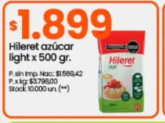 Changomas Hileret azúcar light x 500 gr oferta