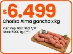 Changomas Chorizo Alma gancho x kg oferta