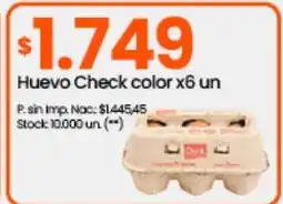 Changomas Huevo Check color x6 un oferta