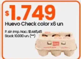 Changomas Huevo Check color x6 un oferta