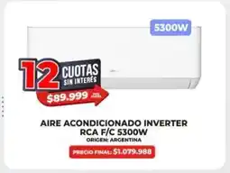 Supermayorista Vital Aire Acondicionado Inverter RCA F/C 5300W oferta