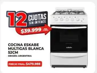 Supermayorista Vital Cocina Eskabe Multigas Blanca 52cm oferta