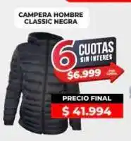 Supermayorista Vital Campera Hombre Classic Negra oferta