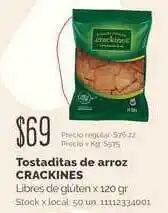 Jumbo Crackines Tostaditas de arroz x 120gr oferta