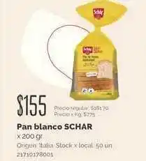 Jumbo Schar Pan Blanco x 200gr oferta