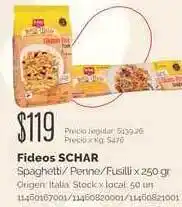 Jumbo Schar Fideos x 250gr oferta