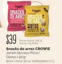 Jumbo Crowie Snacks de Arroz x 50gr oferta