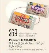 Marlom's Popcorn Dulce x 95gr