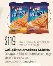 Jumbo Smams Galletitas Crackers x 150gr oferta