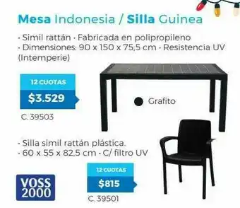 Mesa Indonesia Silla Guinea Voss 2000