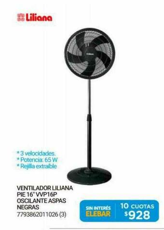 Punto Blu Ventilador Liliana Pie 16 oferta