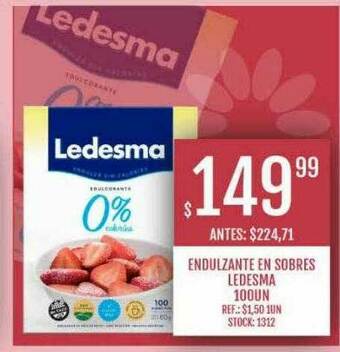 Supermercados Todo Endulzante En Sobres Ledesma oferta