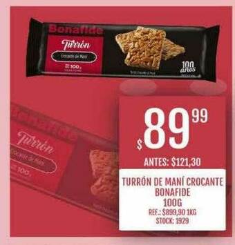 Supermercados Todo Turrón De Mani Crocante Bonafide oferta