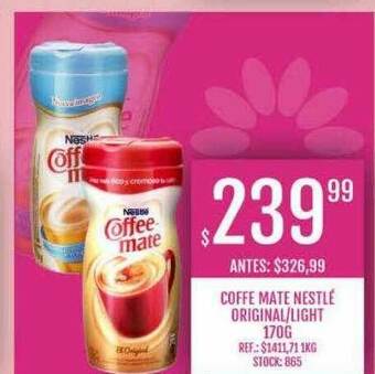 Supermercados Todo Coffe Mate Nestlé Original Light oferta