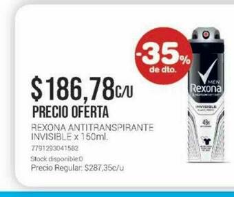 La Santé Rexona Antitranspirante Invisible oferta