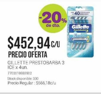 La Santé Gillette Prestobarba 3 Ice -20% De Dto. oferta