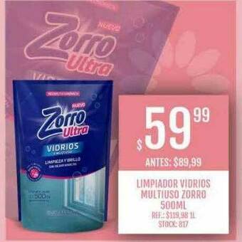 Supermercados Todo Limpiador Vidrios Multiuso Zorro oferta