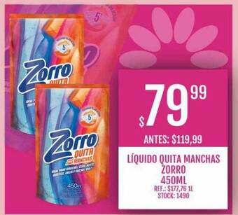 Supermercados Todo Liquido Quita Manchas Zorro oferta