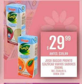 Supermercados Todo Jugo Baggio Pronto S Azucar Varios Sabores oferta