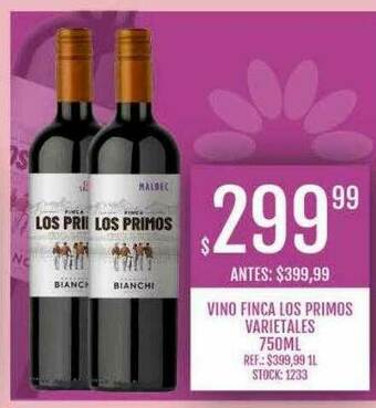 Supermercados Todo Vino Finca Los Primos Varietales oferta