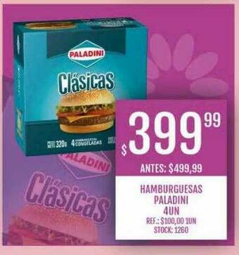Supermercados Todo Hamburguesas Paladini oferta