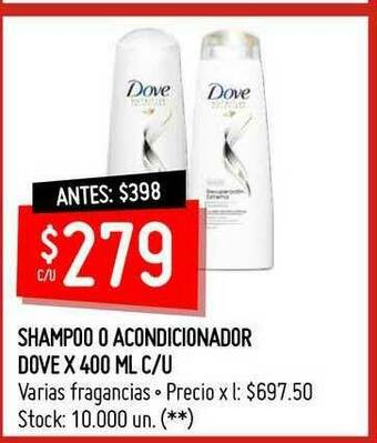 Walmart Shampoo O Acondicionador Dove oferta