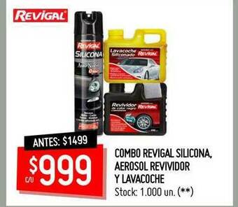 Walmart Combo Revigal Silicona Aerosol Revividor Y Lavacoche oferta