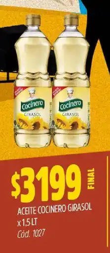 Supermercados Yaguar ACEITE COCINERO GIRASOL oferta